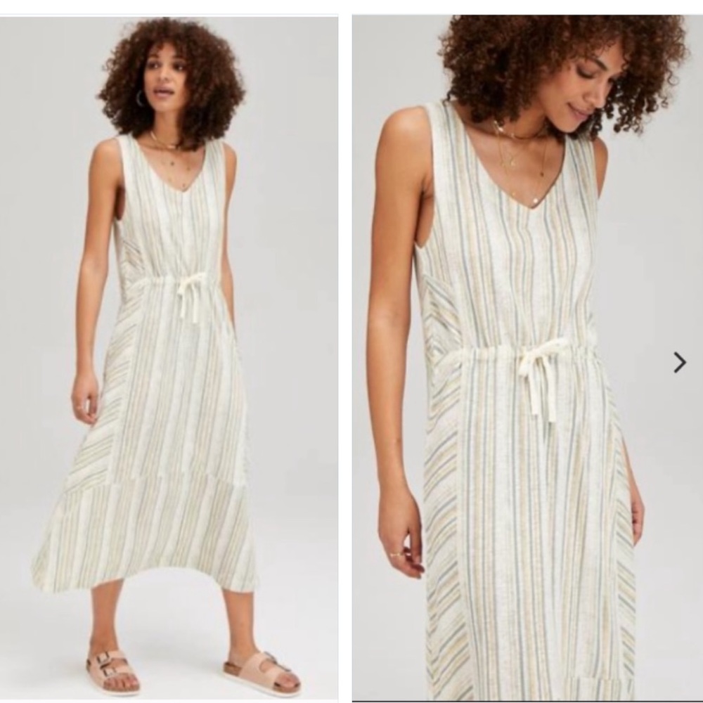 Grey State Georgina striped green midi dress 2